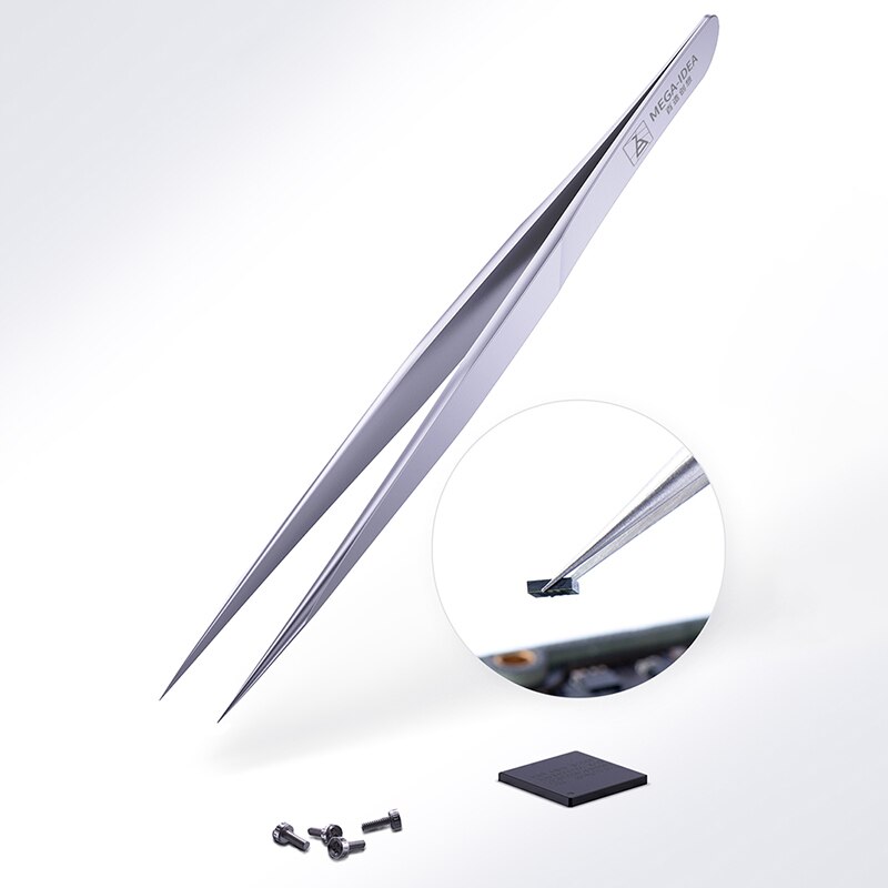 Tweezer QIANLI MEGA-IDEA 7-SA Bent tip 0.15mm 00-SA Non-Magnetic Stainless Steel Short Pointed SS-SA Long Pointed Repair Clip