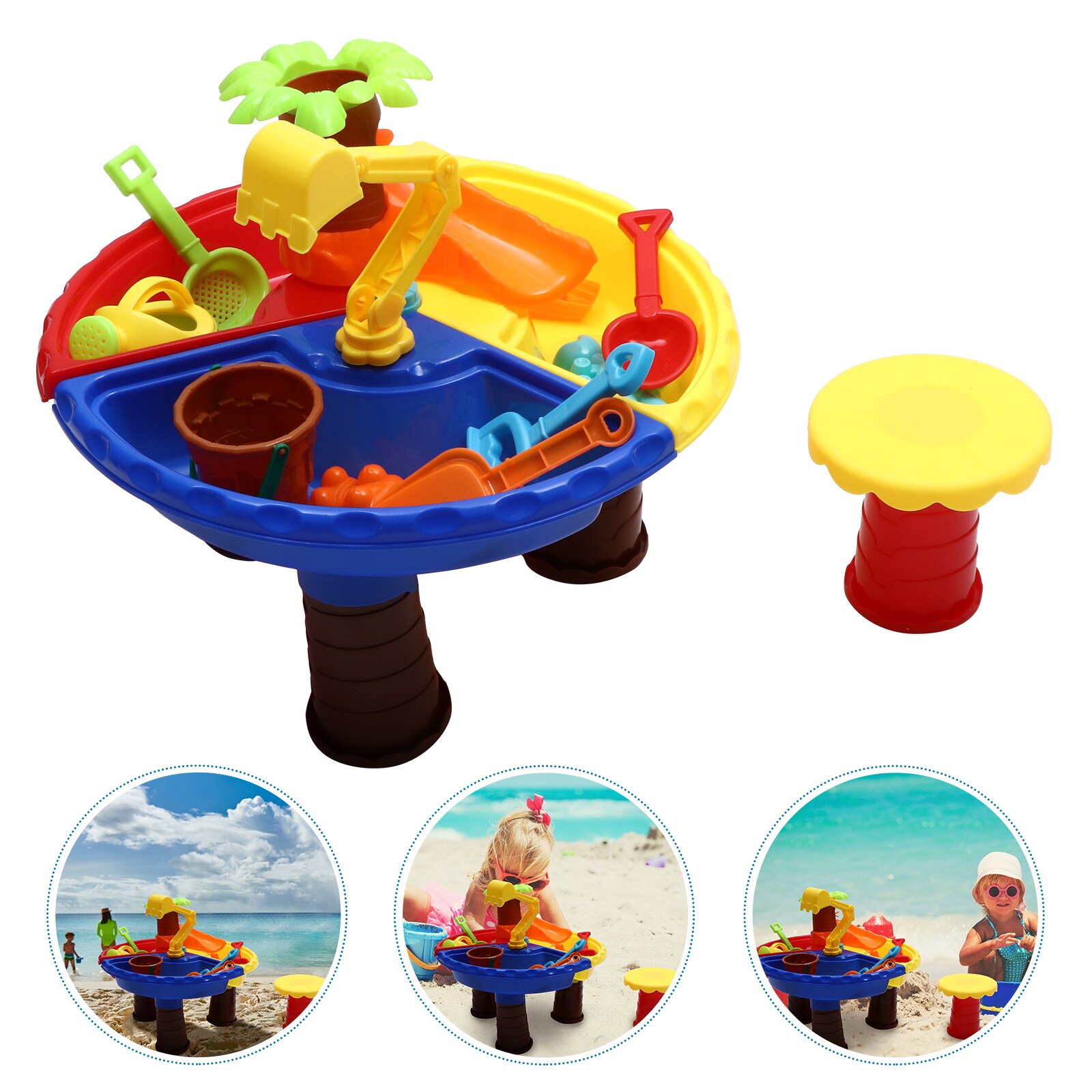 1 Set Assembly Table Kit Interesting Beach Table Sand Play Toys for Kids Toddlers: Assorted Color45X35C