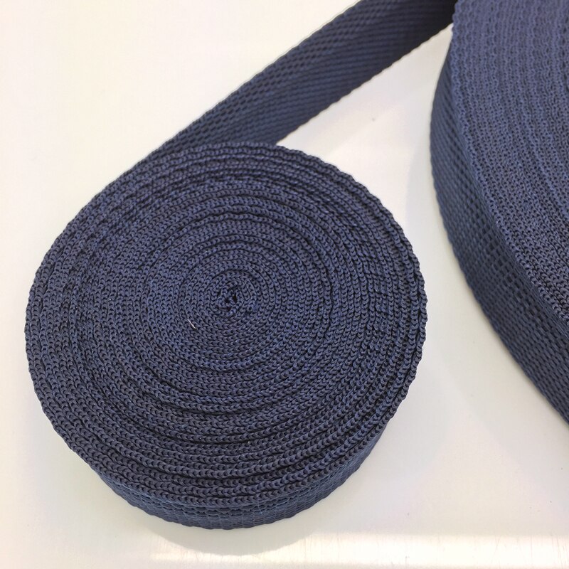Correa de cinta de nailon para manualidades, 2 yardas/lote, 25mm, para mochila, bolsas de flejado, accesorios para perros: NavyBlue