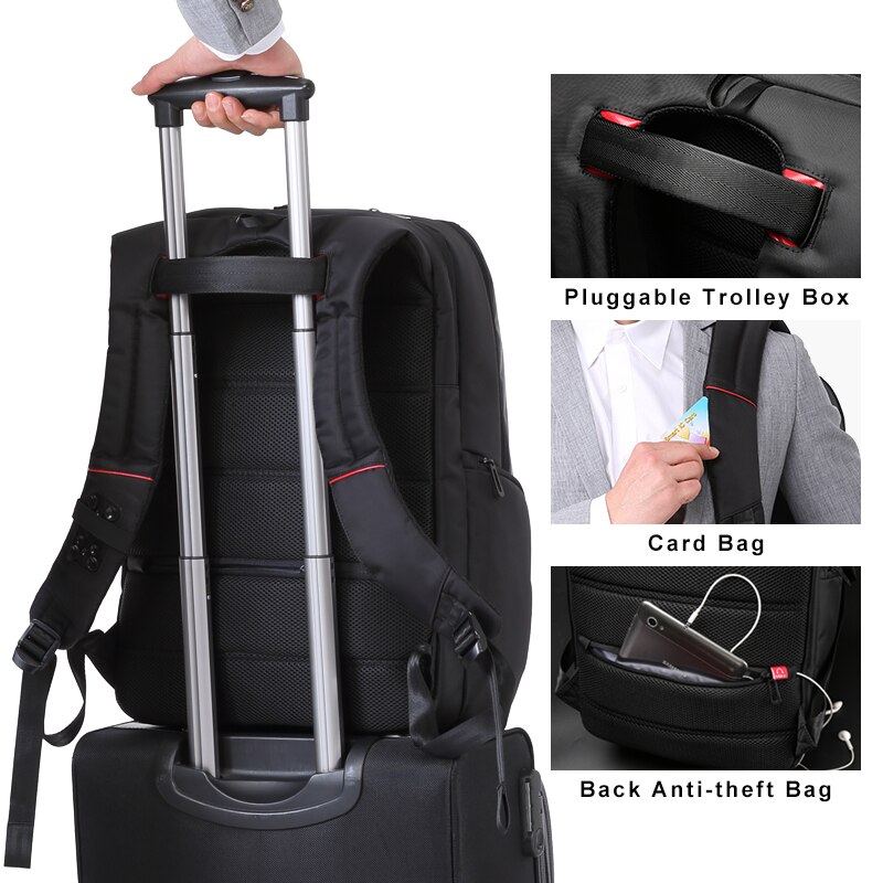 KINGSONS Männer Frauen Rucksäcke Für Business Trip Wasserdichte Tragen-beständig 13,3 15,6 17,3 Zoll Laptop Rucksack Schule Taschen