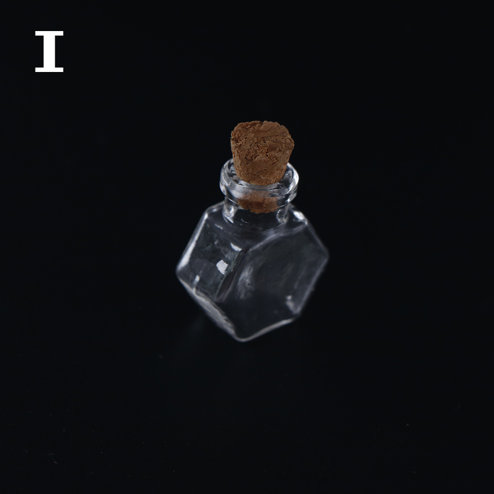 2.4cm Kleine Glazen Potten Mason Jar Bericht Flesjes Goedkope Kurk Fles DIY Kleine Glazen Fles Mini Containers: 9