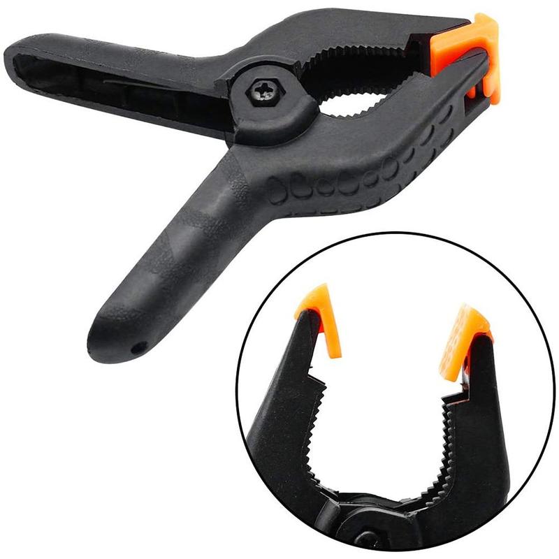 Mini clip de fixation à ressort réglable, en plastique, 4 pouces, pour arrière-plan de photographie, tissu, travail du bois