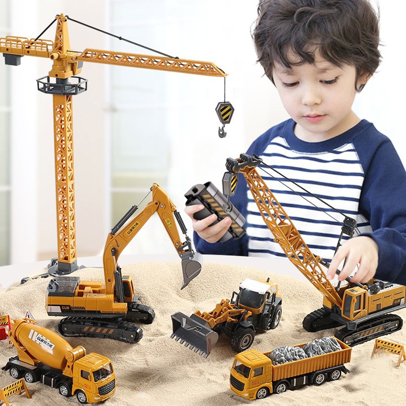 Legering Techniek Auto Vrachtwagen Speelgoed Voor Jongens Xmas Verjaardag Bulldozer Graafmachine Heftruck Voertuigen Kinderen Onderwijs Speelgoed Juguetes