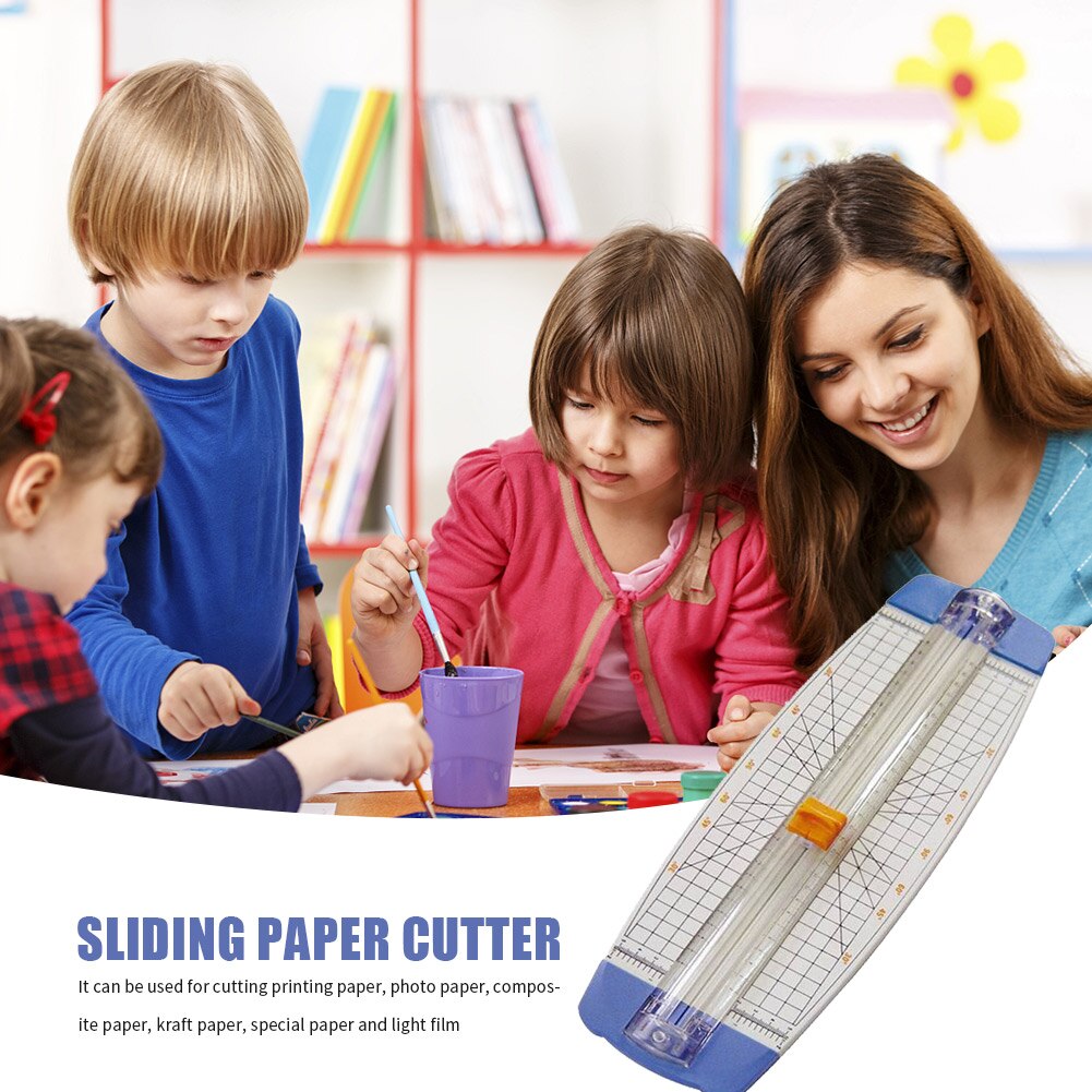 Portable Paper Trimmer Scrapbooking Machine Precision DIY Paper Cutter Craft Photo Office Supplies with Pull Out Ruler