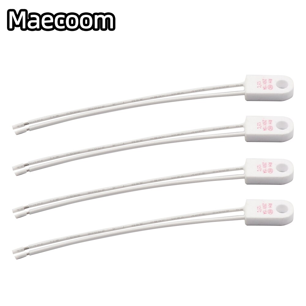 2 pieces 3d printer parts rh /tf 125 degrees celsius 15a 250v temperature fuse thermal links over temperature protector for voron