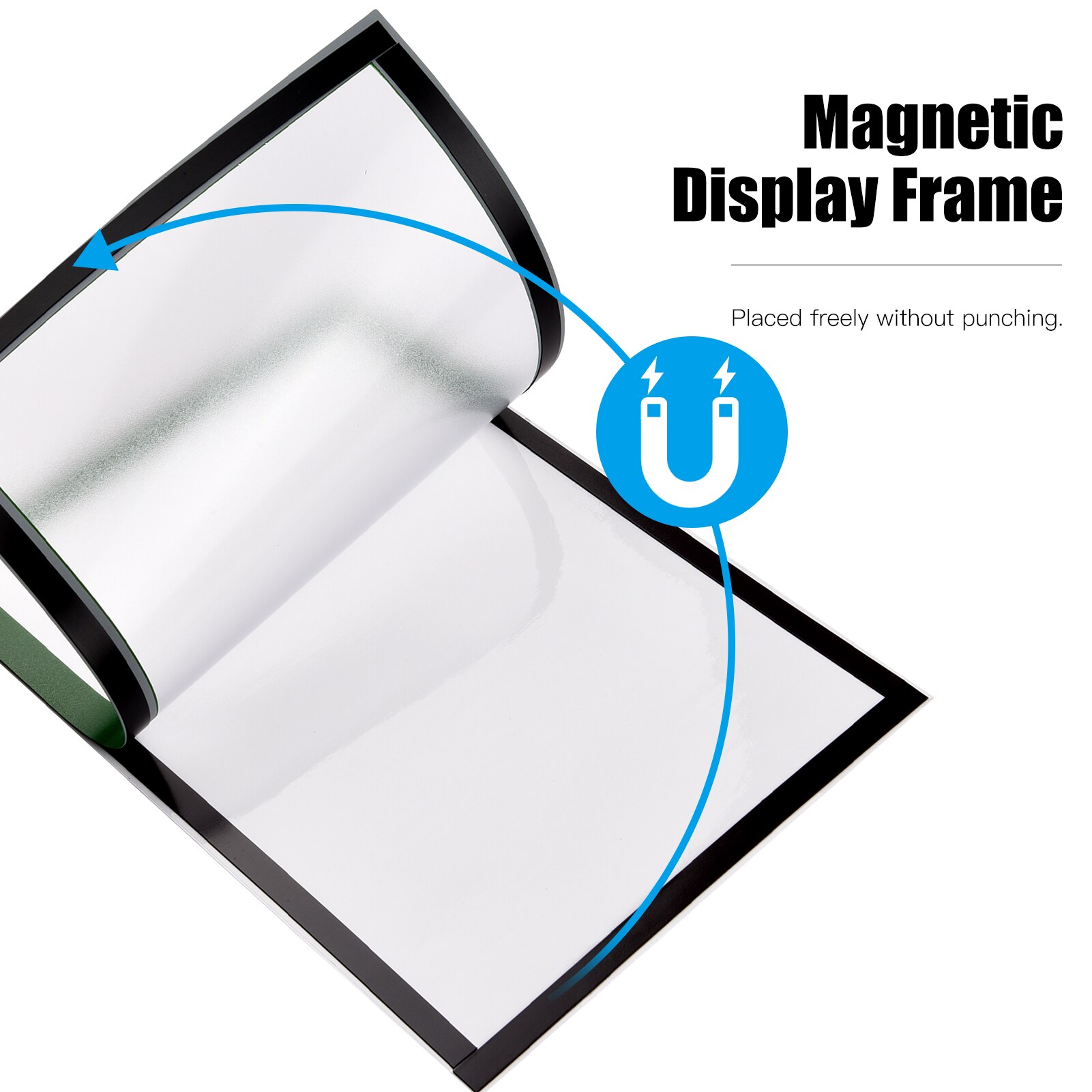A4 Document Sign Holder Frosted Magnetic File Frame PVC Poster Picture Notice Display Frame for Wall Door