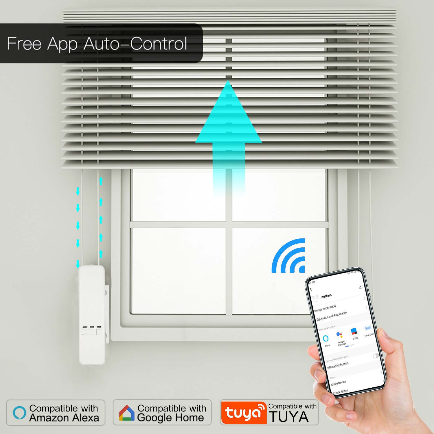 WiFi Tuya DIY Clever Motorisierte Kette Rollos Schatten Verschluss Stock Motor- APP Kontrolle Kompatibel mit Alexa Google HomeControl