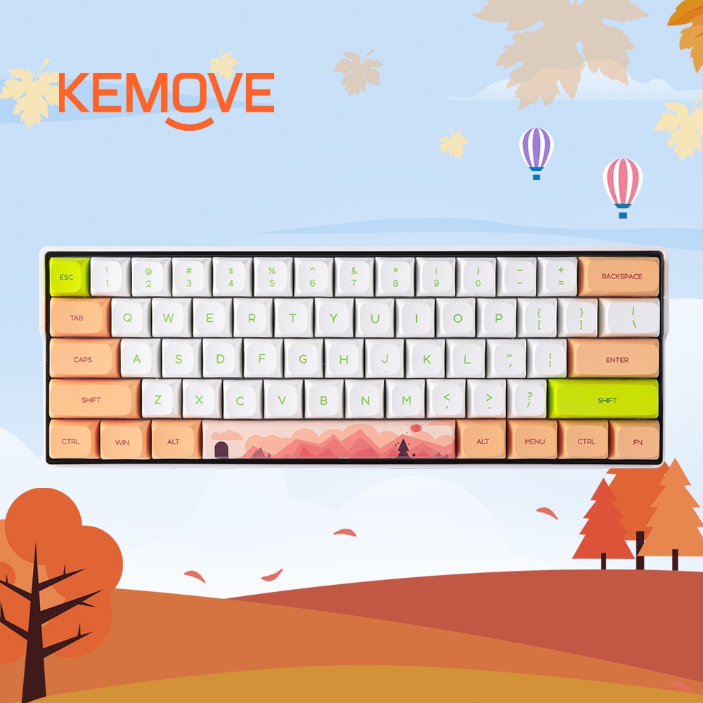 KEMOVE 85% PBT 70 Keycaps Mechanical Gaming Keyboard XDA Keycaps Autumn Theme