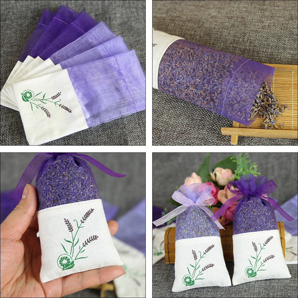 12pcs Lavender Sachets Empty Sachets Bags Gauze Storage Bags for Spice Packing