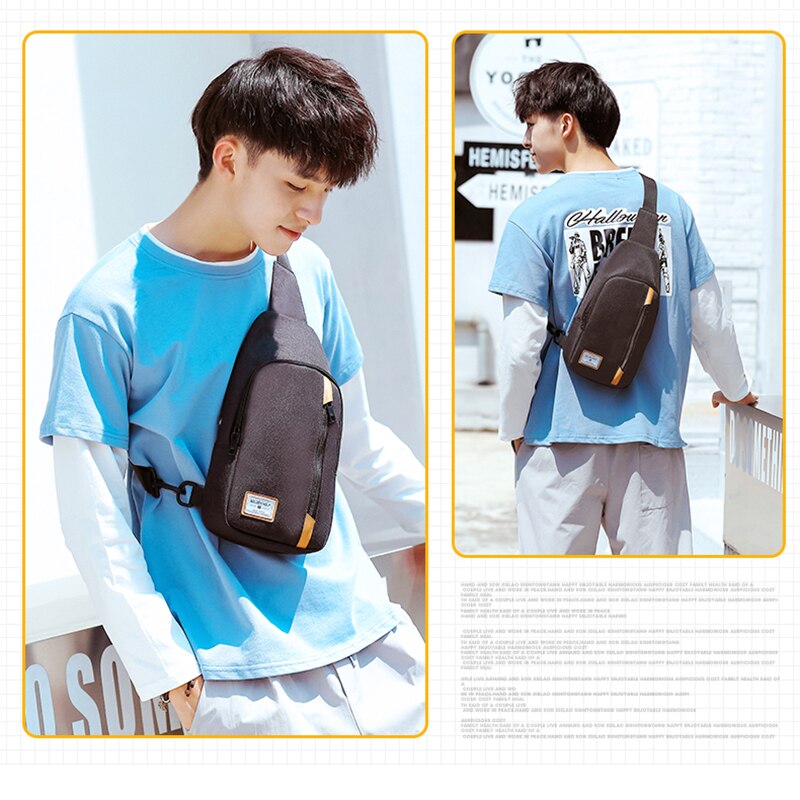 Goloen Wolf Anti-Theft Men's Messenger Bags Multi-pocket Sling Shoulder Bags Casual Chest Pack Laptop Travel Crossbody Bags Male