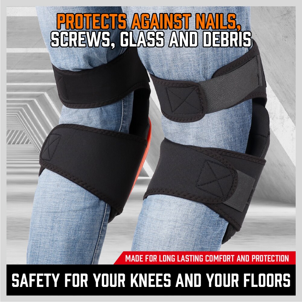 HORUSDY Gel Knee Pads for Work Construction, Gardening, Cleaning, Flooring and Garage - Heavy Duty Support Knee pads