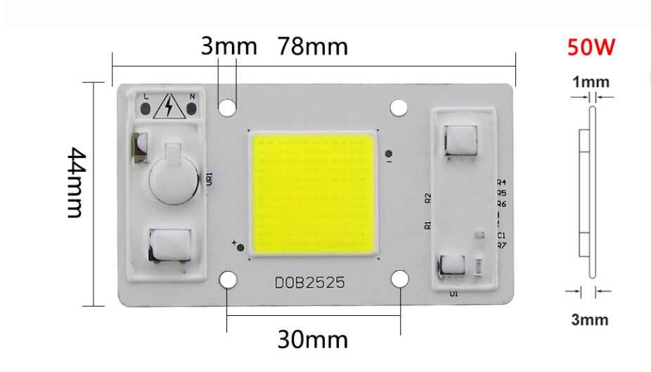 Echte Volledige Spectrum Led Grow Light Chip 380-840nm Indoor Plaats Zonlicht Werkelijke Power 20W 30W 50W Diy cob Led Chip