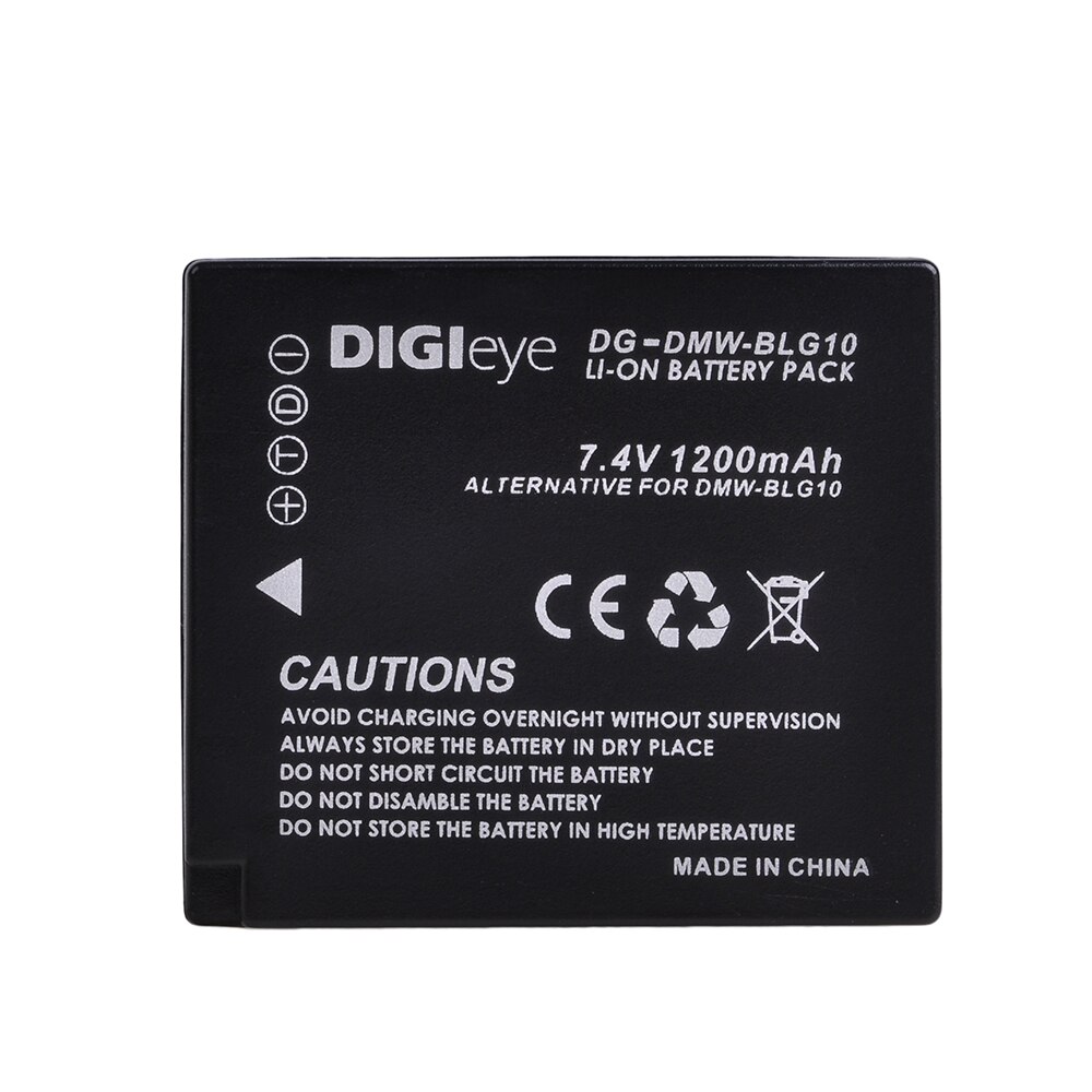 DMW-BLG10 BLG10E BLG10PP Batterie &amp; Chargeur LED pour Panasonic LUMIX GF5 GF6 GX7 GX9 GX80 GX85 ZS200 LX100 Caméras: 1 battery