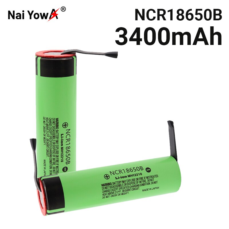 Alkuperäinen 18650 akkua ncr 18650b 3.7v 3400 mah 18650 ladattava litiumakku hitsaus nikkelilevyakut