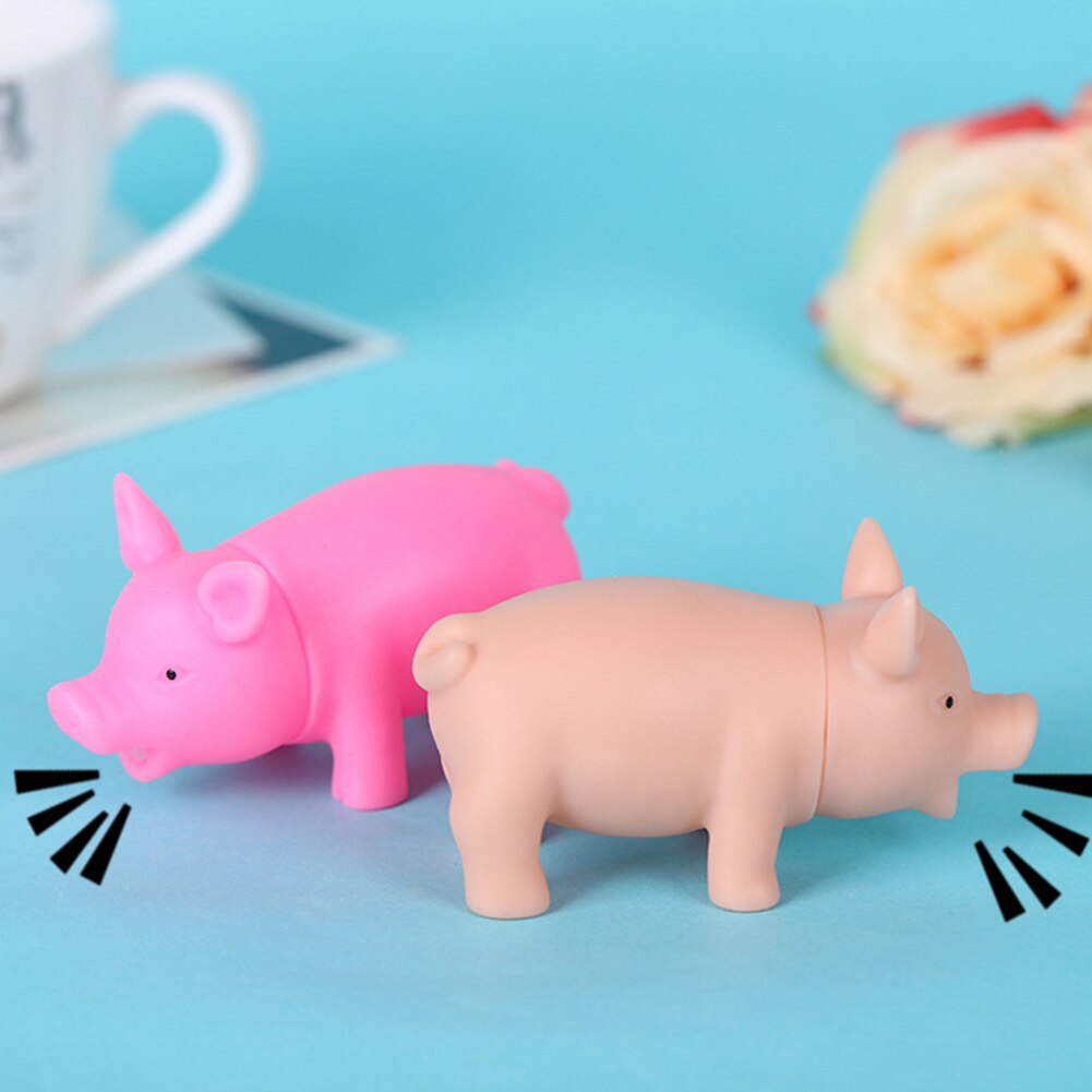 Funny Pig Squeeze Squeaky Sound Squeaker Adult Kids Vent Decompression Toy