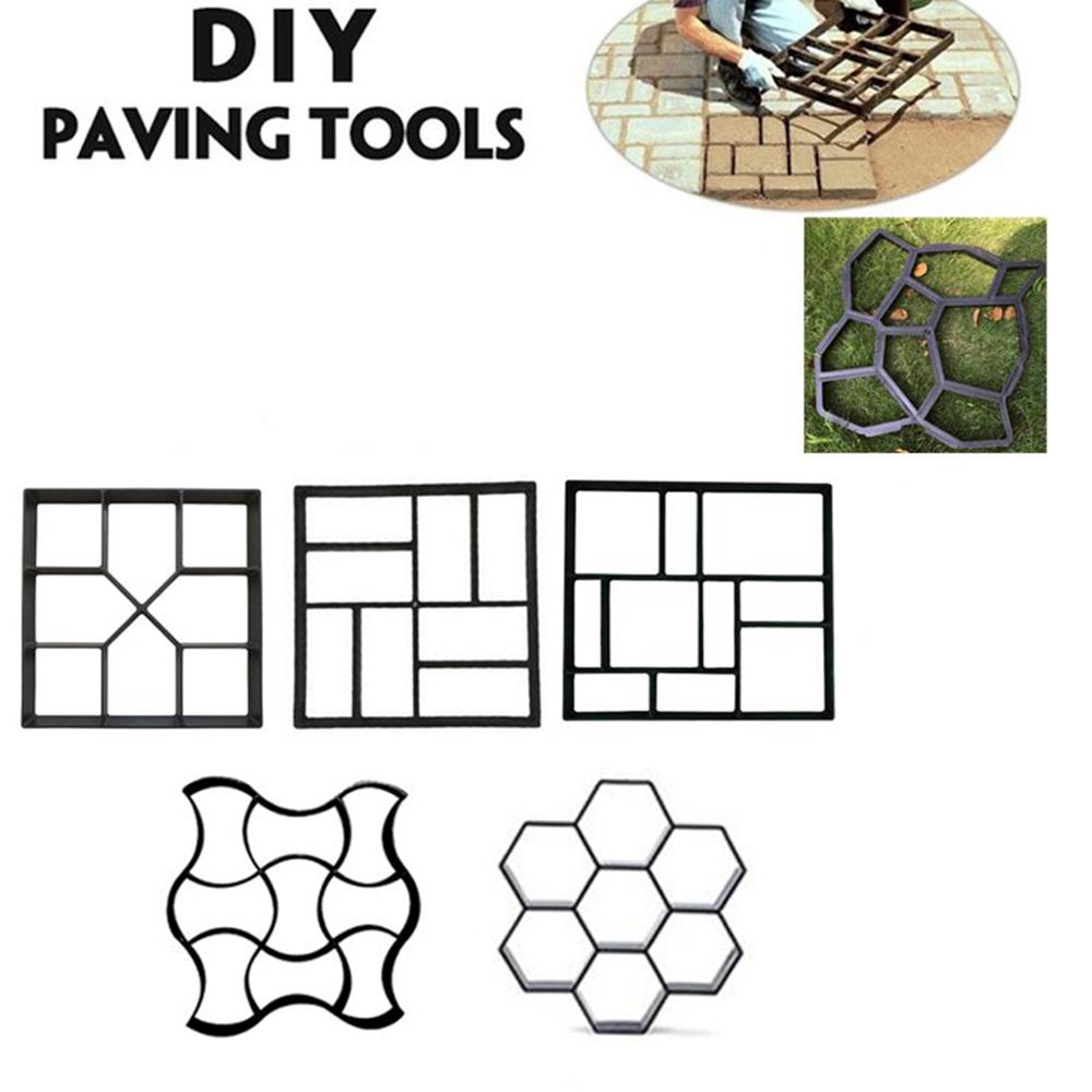 Garden Paving Pavement Mold Patio Concrete Stone Path Walk Maker Reusable Mould
