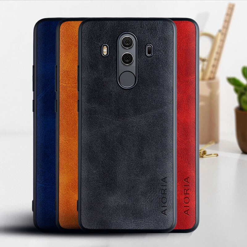 Case Voor Huawei Mate 10 Pro Lite Luxe Vintage Leather Cover Voor Huawei Mate 10 Pro Case Funda Coque Capa zakelijke Stijl