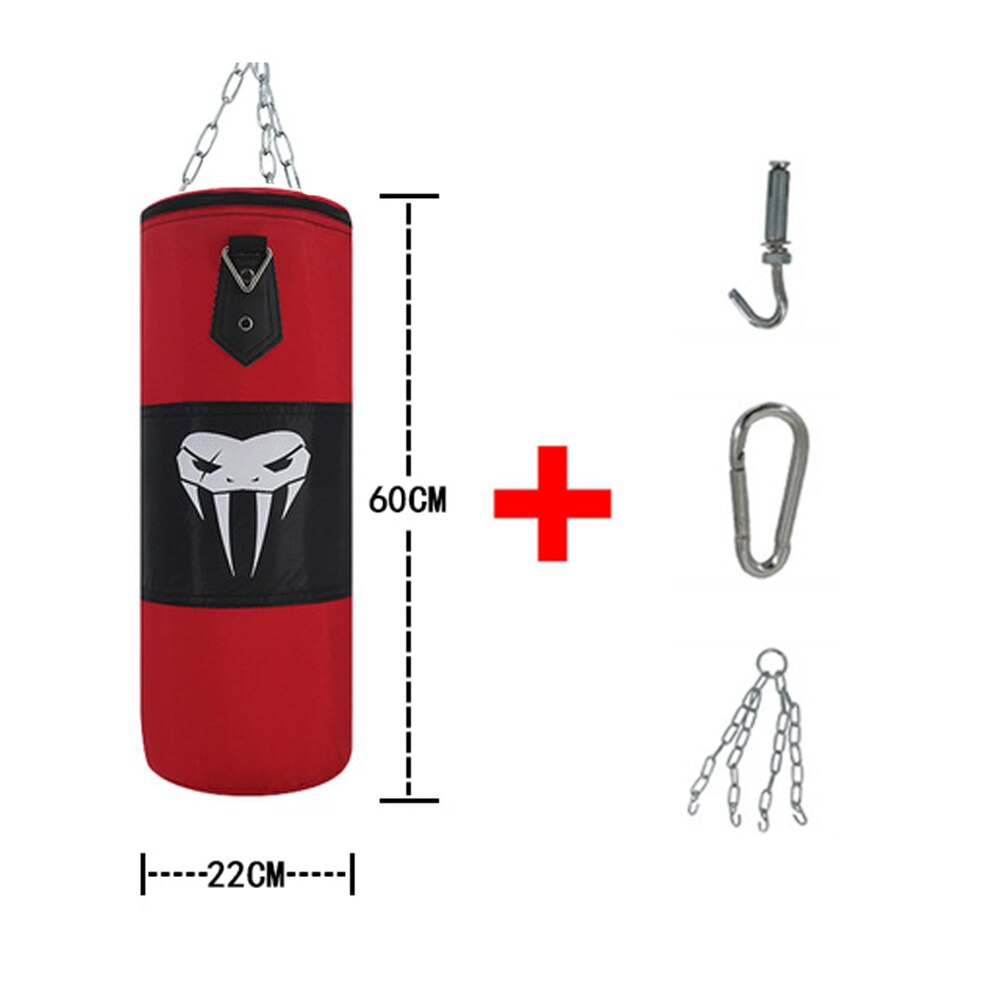 Hanging Punching Bag Boxing Sand Bag Muay Boxer Training Hanging Kick Fitness Muscle Training MMA Boxing Sandbag Without Filler: Red 60cm