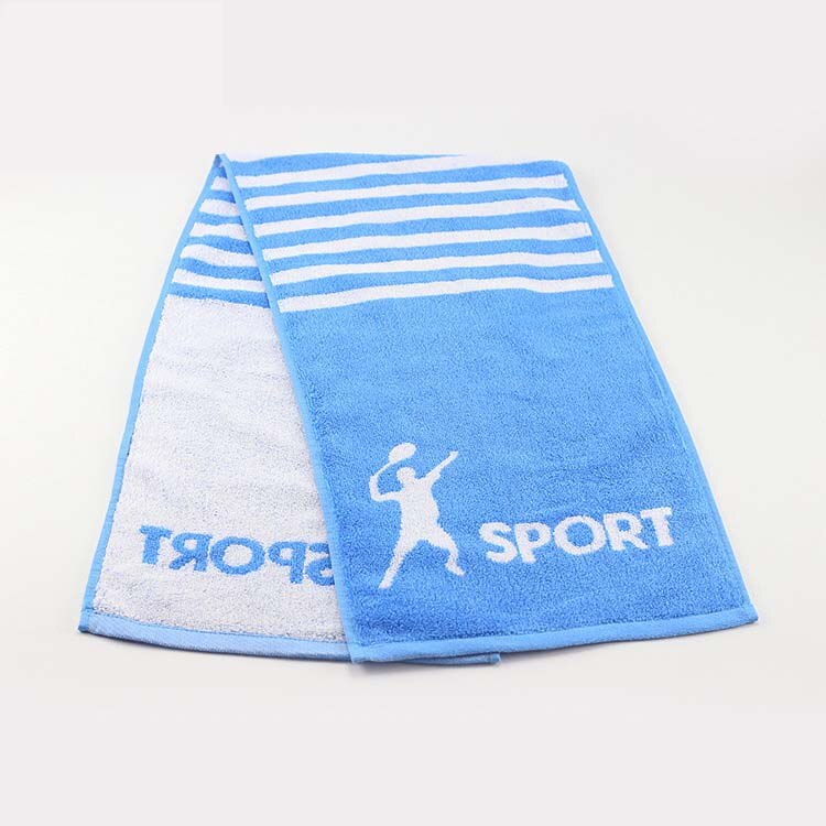 Cotton Yarn-Dyed Sports Towel Badminton Jacquard Sports Hood Gym Sweat Towel: 02