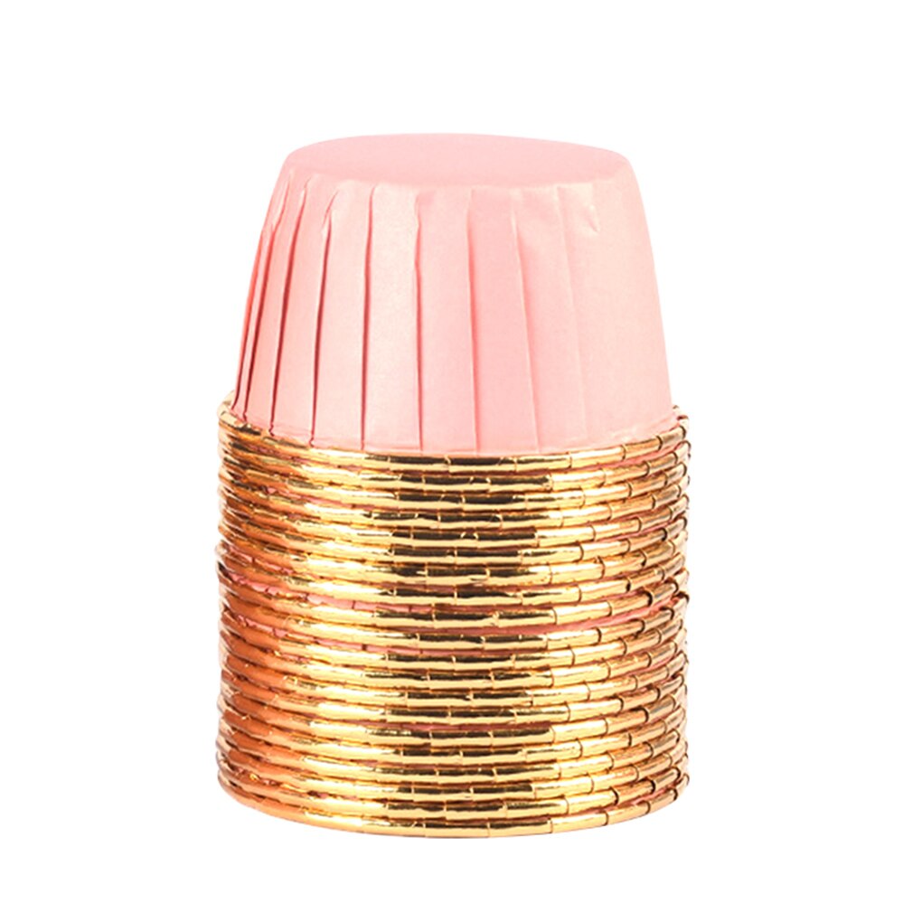 50pcs Cupcake Cups Disposable Muffin Liner Baking Cups Oil Proof Non-stick High Temperature Resistant: C