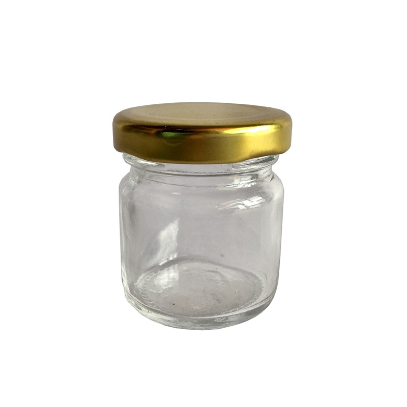 NEUE! 1,5 UNZEN 42ml Glas Runde Mini Gläser mit Gold/Silber/Schwarz deckel, Verwenden für Marmelade, honig, Süßigkeiten, Hochzeit Gefälligkeiten, Gewürz, Pack von 24Stck