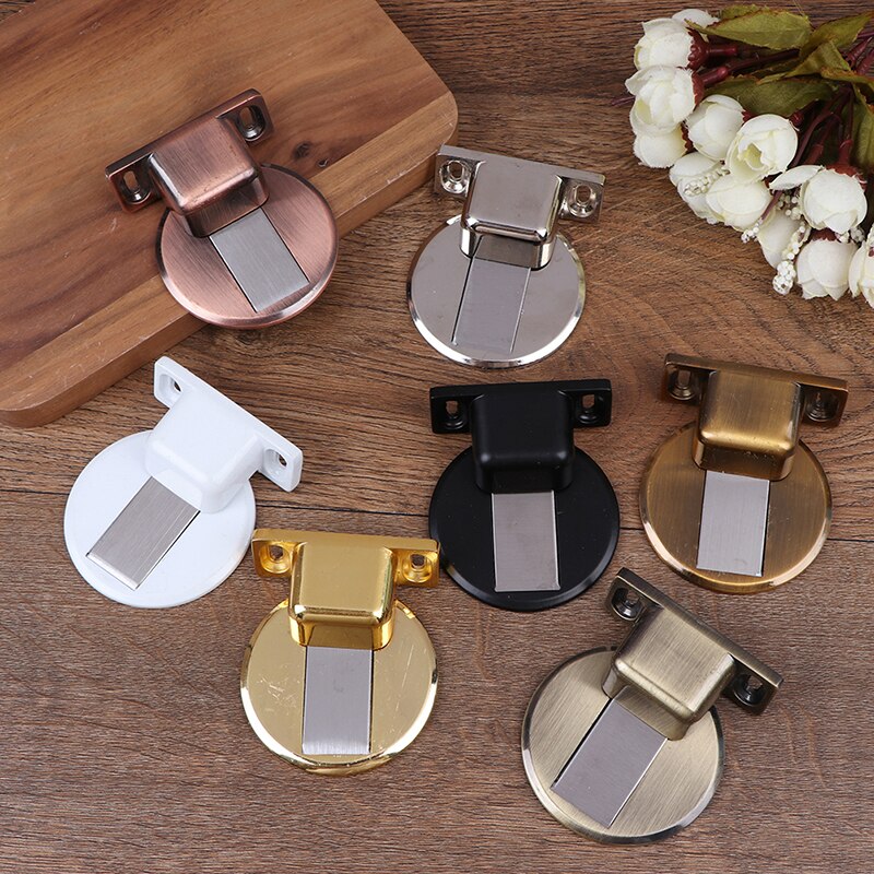 1pc Door Holder Stopper Invisible Doorstop Wall Floor Mount Safety Catch 304 Stainless Steel Gate Resistor Doorstop Door Holder