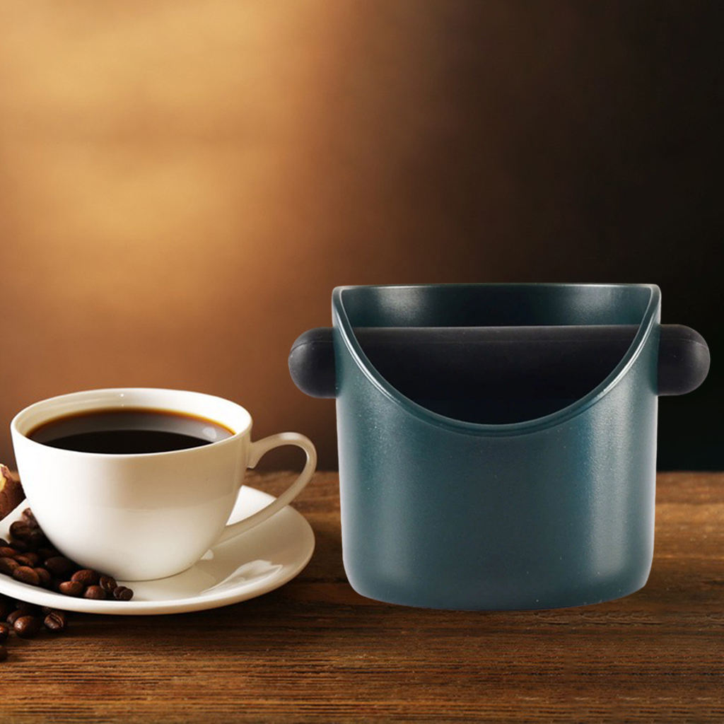 Papelera de café antideslizante para Barista, contenedor de basura con barra desmontable, absorbente de golpes, ABS