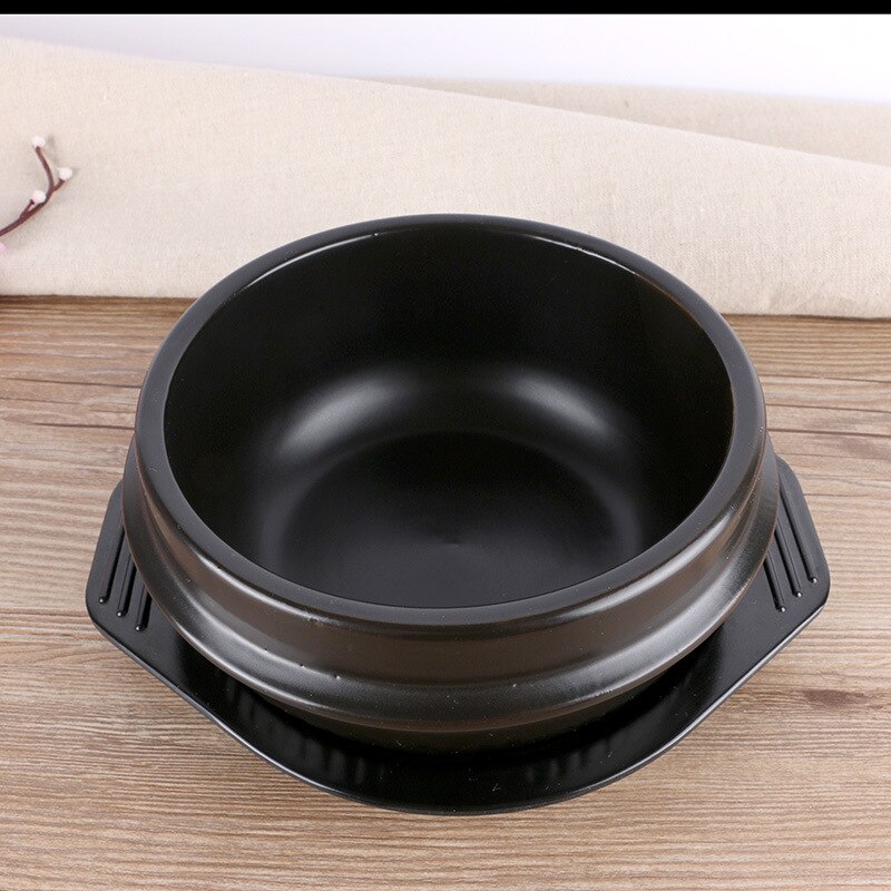 Porslinsstenkanna med hög temperaturbeständighet koreansk stengryta speciell för blandning av ris och soppa: 16cm med bricka