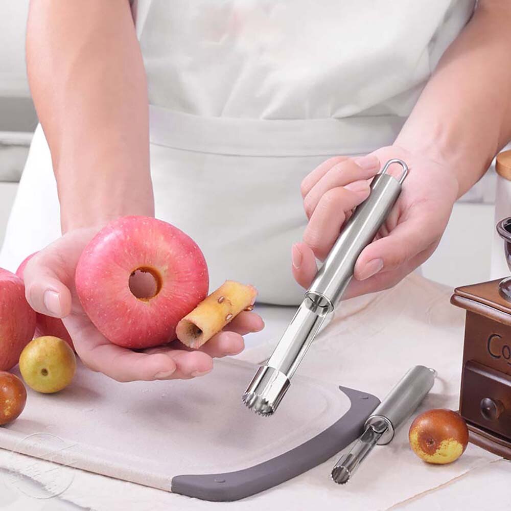 Rustfrit stål køkken frugt corer separator frugt apple pear fersken coring enhed grave værktøj frugt corer separator  k5: -en