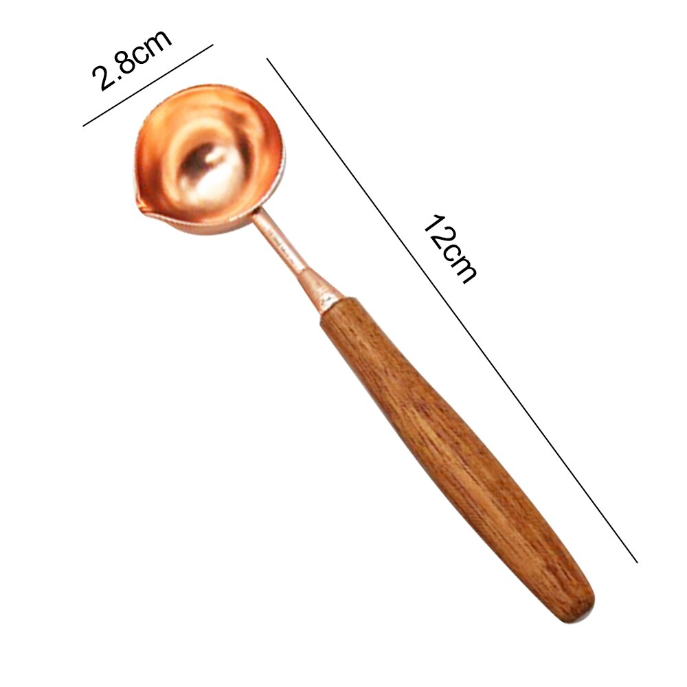 Anti Zegellak Lepel Houten Handvat Retro Wax Stempelen Lepels Uitnodigingskaarten Decoratieve Postzegels Craft: H
