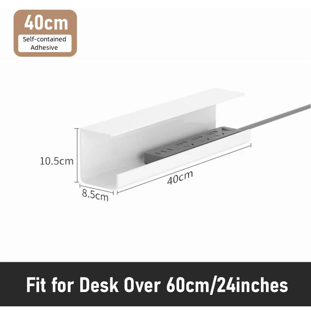 Cable Management Tray,Under Desk Cable Wire Organizer,Fireproof Wire Manager Rack,Large Capacity Cable Storage Tray Box Bracket: grey