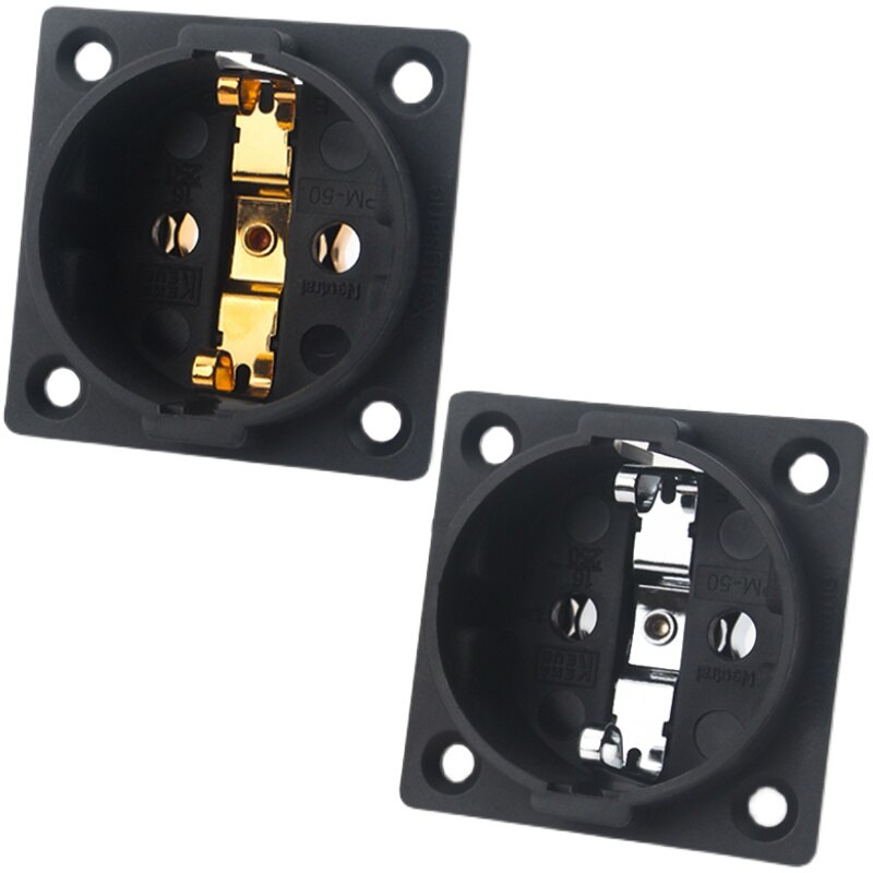 Audiocrast AE03G Gold Rhodium Plated Schuko Plug Socket HIFI