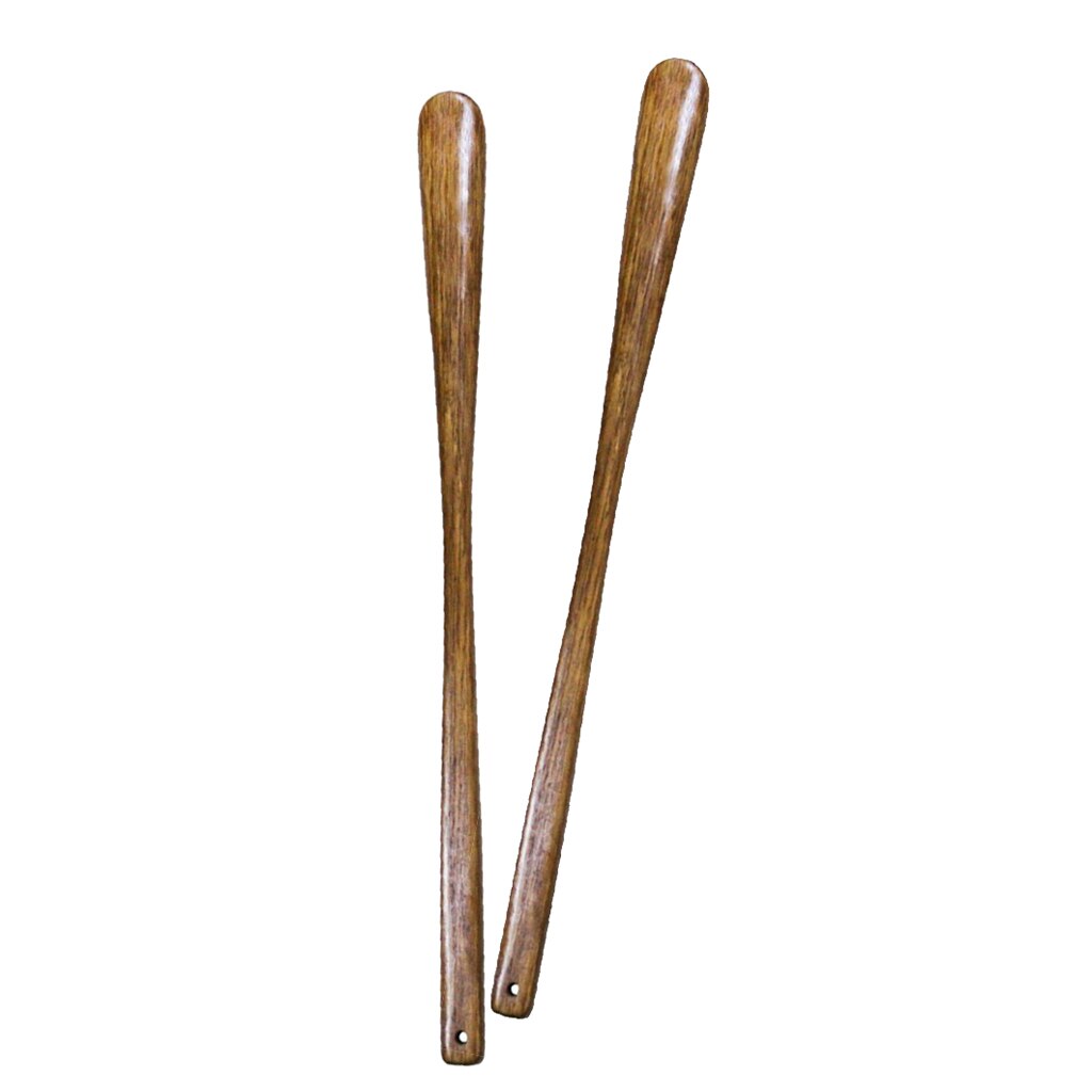 2 Pieces Wooden Women Kids Seniors Shoe Horns Lifter Wood Shoehorn Men's Long Solid 21inch