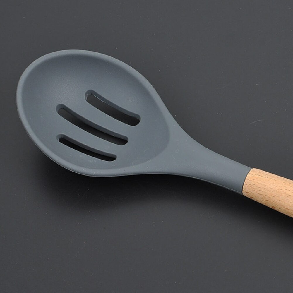 Keuken Kookgerei Spatel Non-Stick Siliconen Spaghetti Gereedschap Houten Handvat Met Opbergdoos Keuken Gebruiksvoorwerp Set