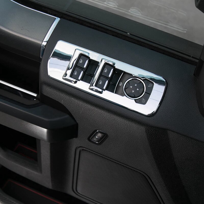 Voiture lève-vitre interrupteur panneau décoration cadre couverture garniture fenêtre régulateur couverture accessoires pour Ford Raptor F150 +