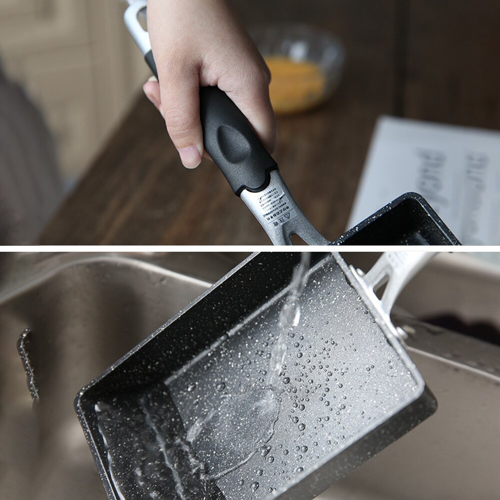 Japanse Stijl Hittebestendige Tamagoyaki Omelet Keuken Opknoping Huishoudelijke Kookgerei Voor Inductie Kookplaat Pan Non Stick