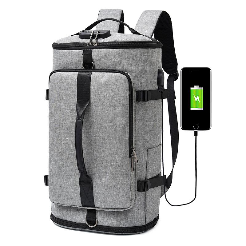 Sac à dos multifonction étanche pour voyage d'affaires, pour hommes et adolescents, grande capacité pour ordinateur portable 15.6,: Gray