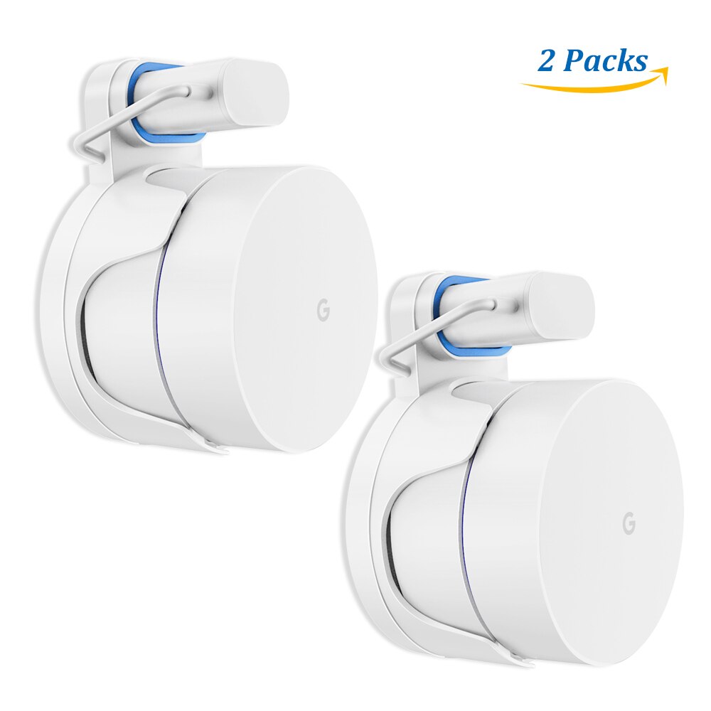 Wall Mount Bracket for Google WiFi Accessories for Google Mesh WiFi System and Google WiFi Router Without Messy Wires or Screws: WHITE2