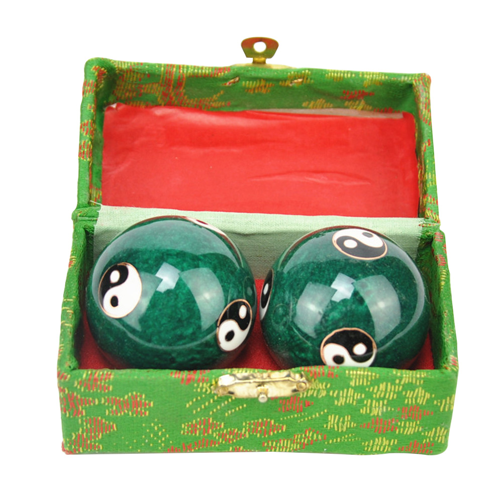 2 stk kinesisk sundhed yin yang muskeltræning rullende baoding bold finger øvelse afspænding håndbold afspændingsterapi hånd
