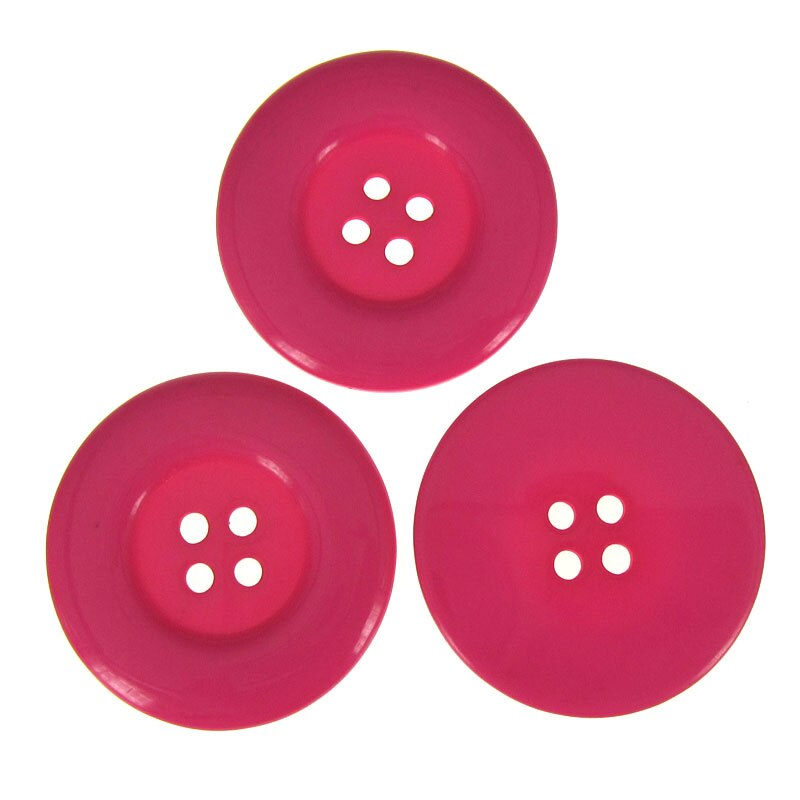 6pcs 1-1/2" 4-Holes resin buttons 38mm round large button for clothing sewing accessory craft scrapbooking: Plumcolor
