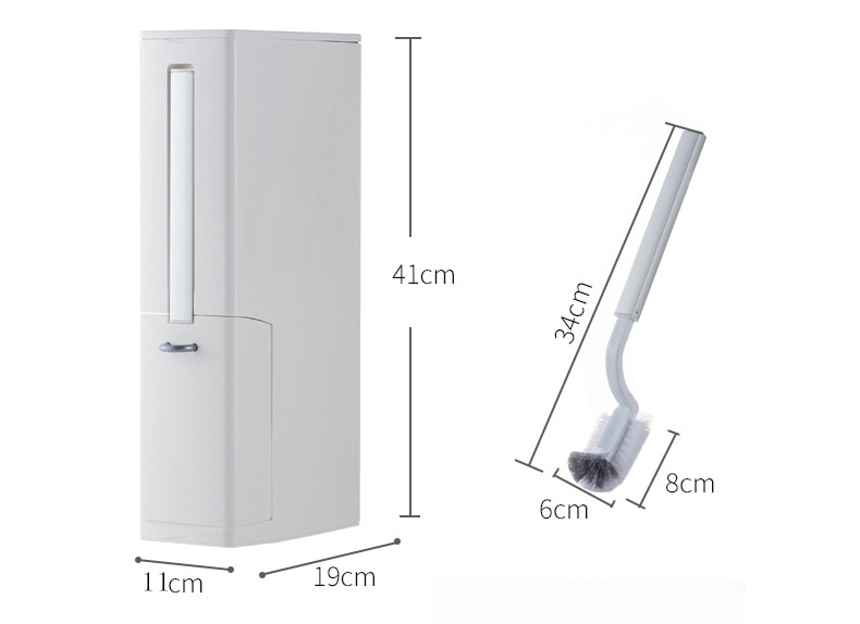 Bathroom Waste Bins Set Trash Bucket Plastic with Toilet Brush Bathroom Dustbin Trash Cans Garbage Bucket Garbage Bag Dispenser