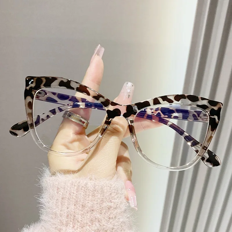 Cat Eye Glasses Frame Women Gradient Color Eyeglasses Anti Blue Light Glasses Computer Goggles Lentes Ópticos