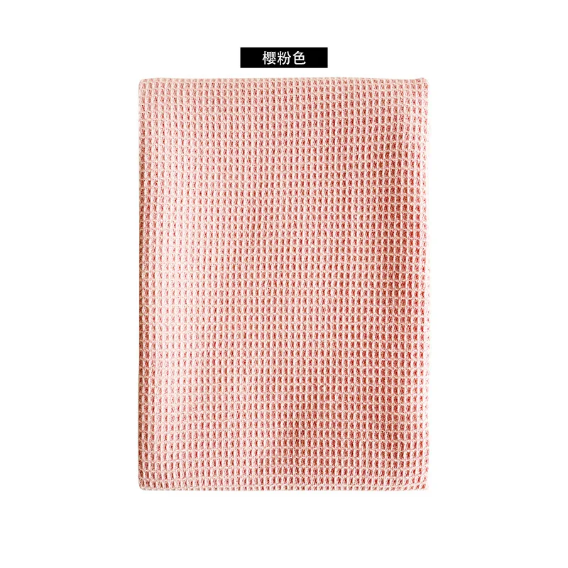 1/4PCS Cotton Waffle Weave Napkins, Absorbent Teatowel Dinner Table Reusable Towel,Kitchen Household Durable Cloth,17x25Inch: M / Pink