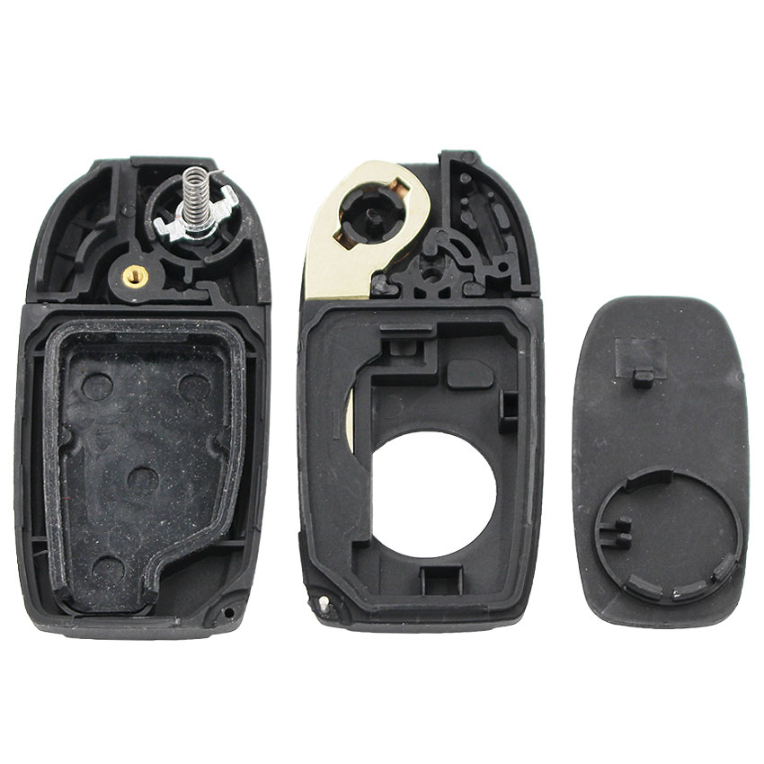 Funda inteligente para llave de coche carcasa para llave remota de 2 botones, hoja sin cortar para Volvo C70, S40, S60, S70, S80, S90, V40, V70, V90, XC70, XC90
