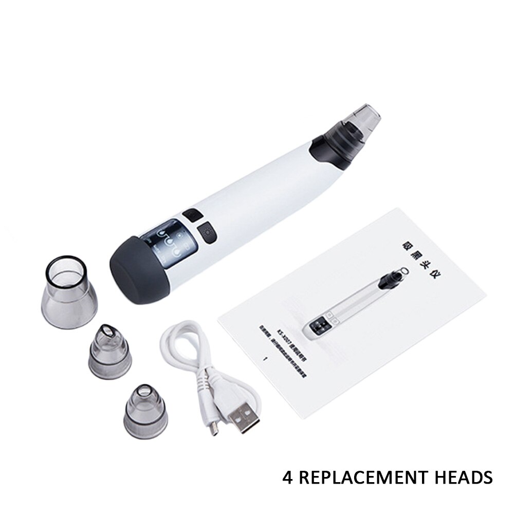 Facial Blackhead Remover Vacuum Face Pore Cleaner Suction Acne Pimple Removal Tool with Mini Nano Facial Steamer Acne Needle: blackhead remover
