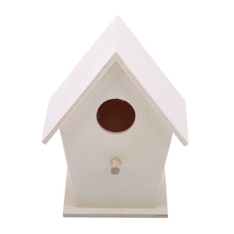 Mini Jaula de madera para pájaros colgante para exteriores caja de pajarera jaulas para pájaros de jardín decoración de patio para el hogar productos para pájaros nido de loros de madera