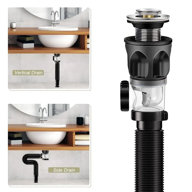 Gootsteen Downpipe Wastafel Cross Drain Downpipe Intrekbare Deodorizering Zeef Badkamer Wastafels Anti Verstopping Keuken Accessoires