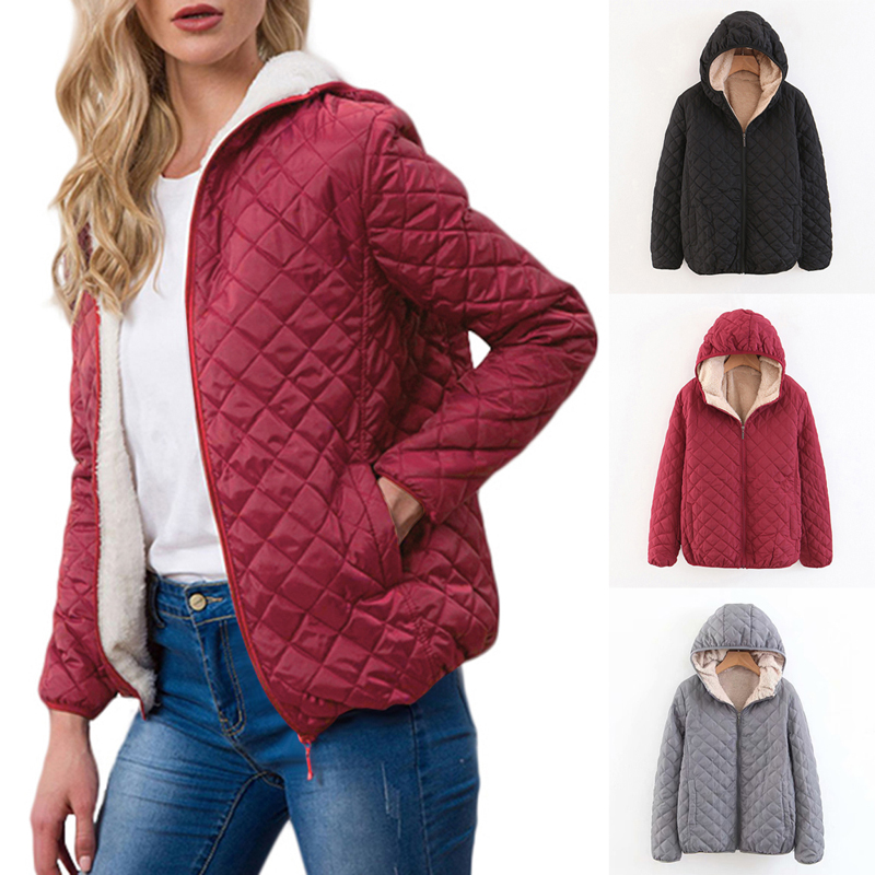 Automne Parkas basique vestes femme femmes hiver Plus velours agneau à capuche manteaux coton hiver veste femmes vêtements d'extérieur manteau
