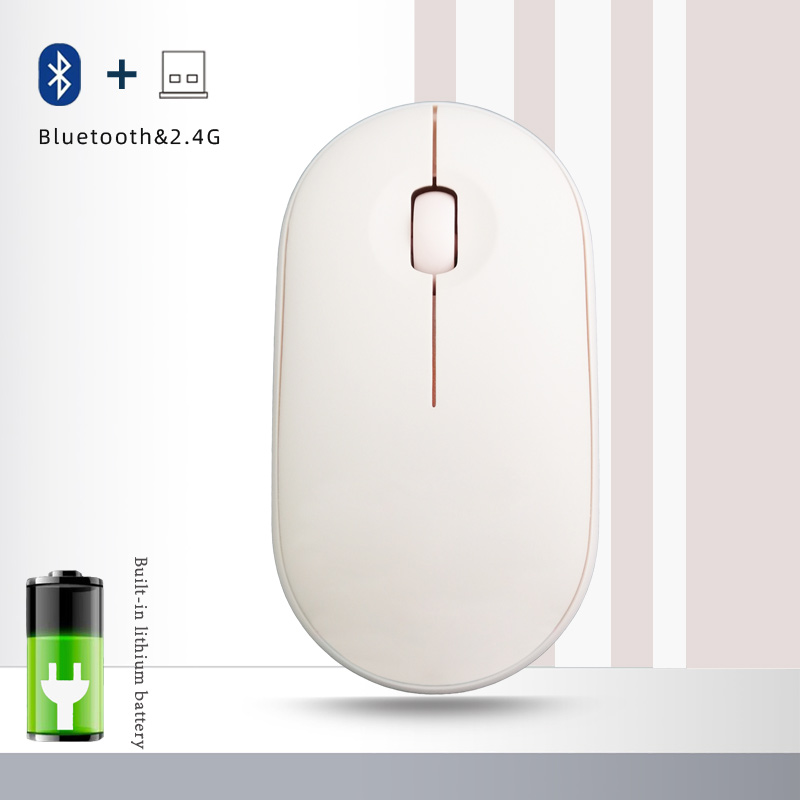 Bezprzewodowa mysz Bluetooth dla Apple Macbook Air Xiaomi bezprzewodowa mysz do ładowania wycisz komputer stacjonarny akcesoria do laptopów biurowych: Bluetooth Pink