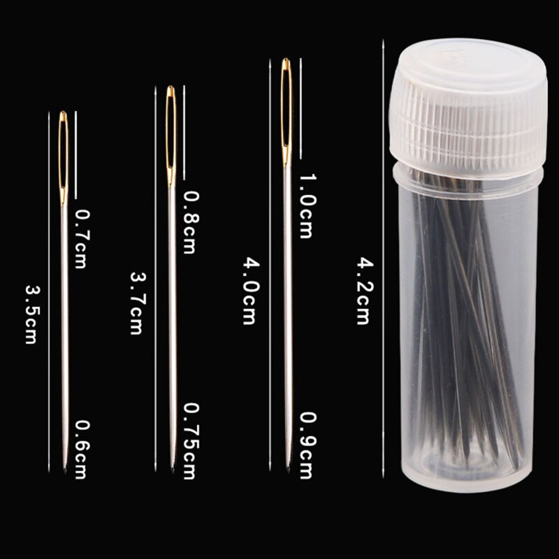 Eye Blunt Sewing Needles Cross Stitch Knitting Needle Handmade Leather Embroidery Thread Needle Sewing Accessories: D